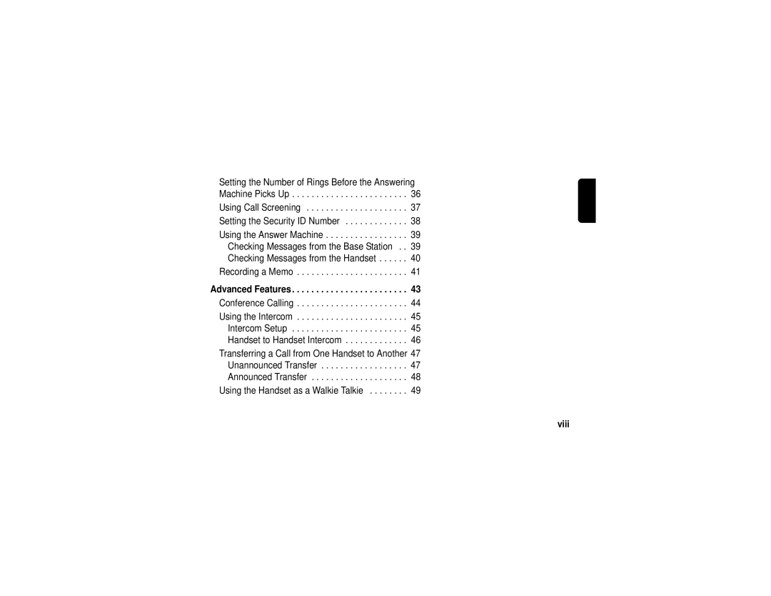 Motorola SD4580 manual Advanced Features 