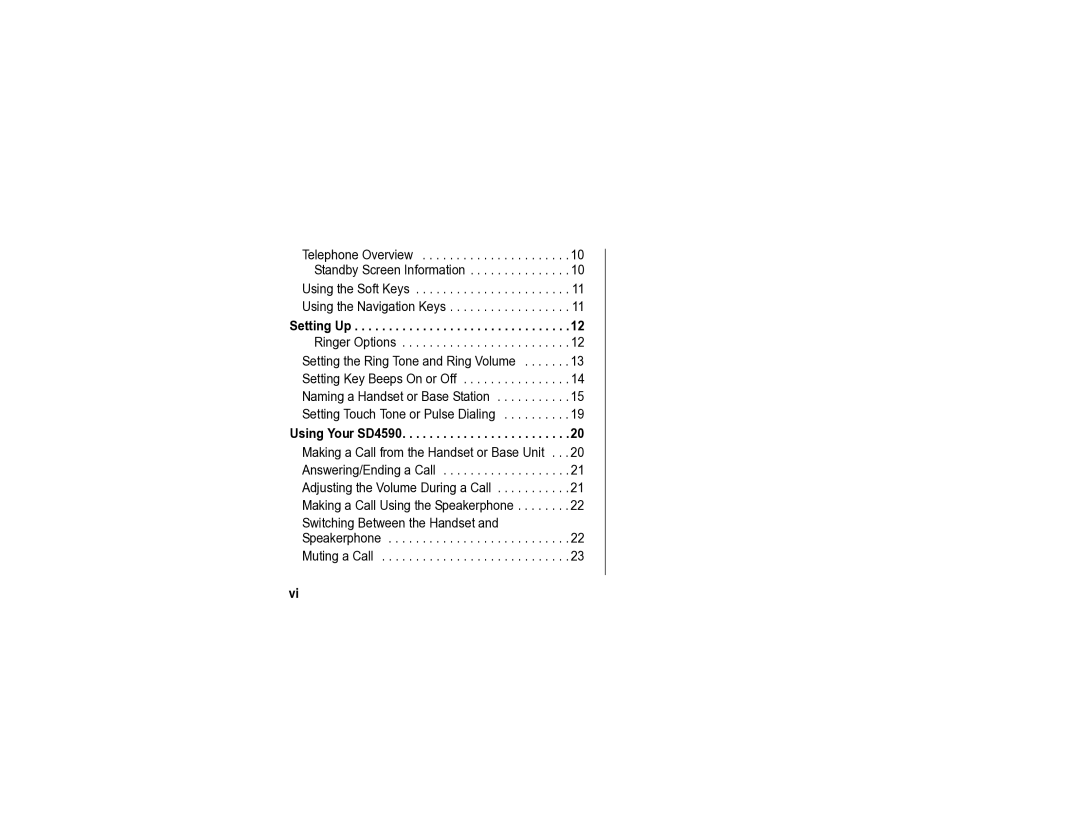 Motorola manual Setting Up, Using Your SD4590 