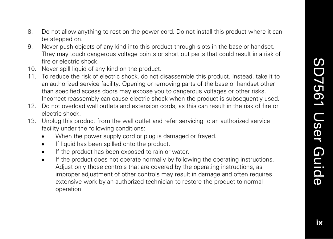 Motorola manual SD7561 User Guide 