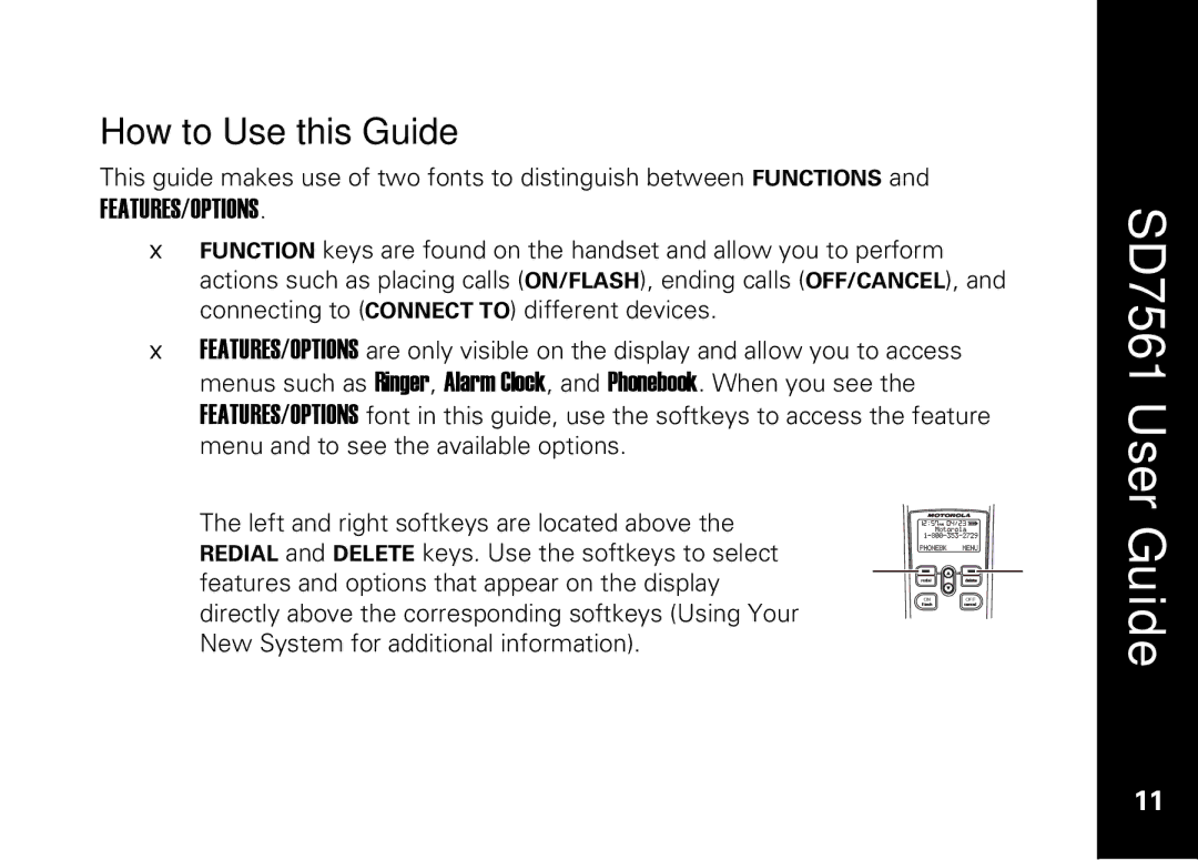 Motorola SD7561 manual How to Use this Guide, Features/Options 