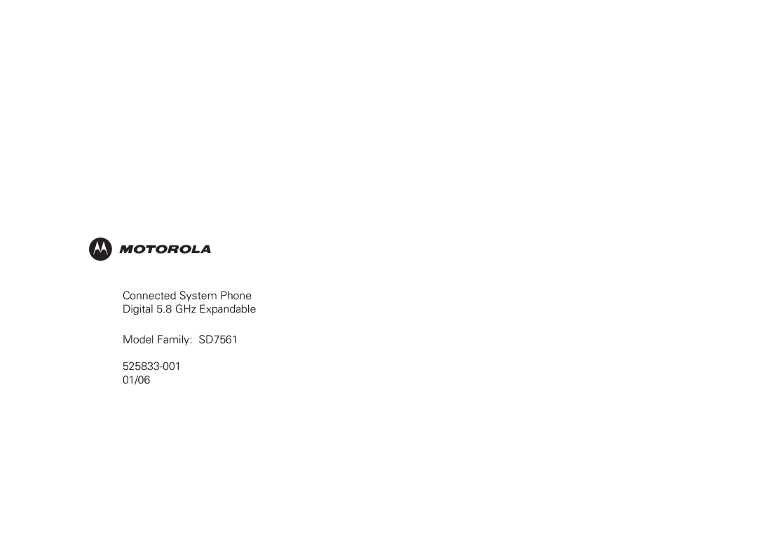 Motorola SD7561 manual 