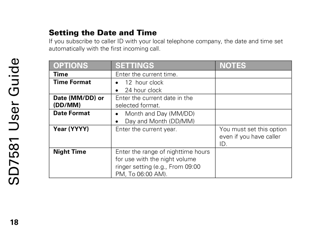 Motorola SD7581 manual Setting the Date and Time 