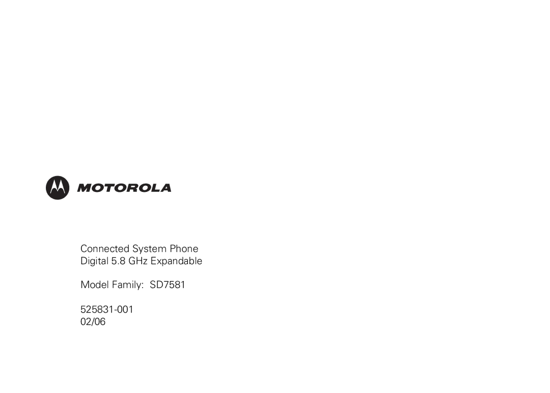 Motorola SD7581 manual 