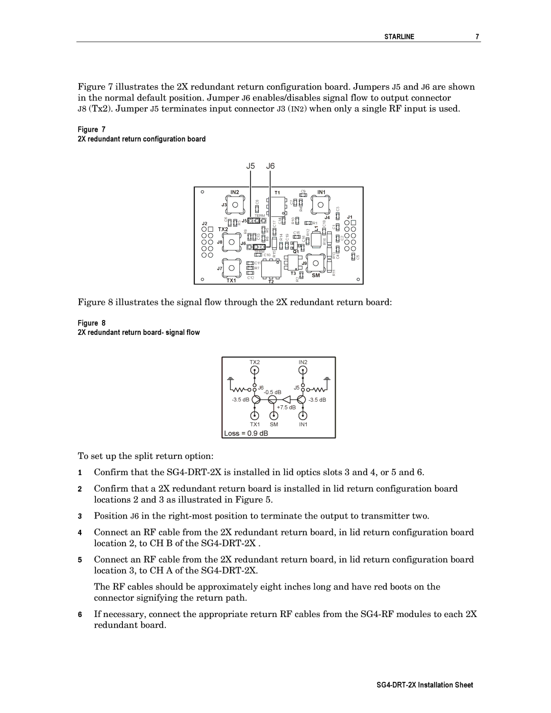 Motorola SG4-DRT-2X manual 2X redundant return configuration board, 2X redundant return board- signal flow 