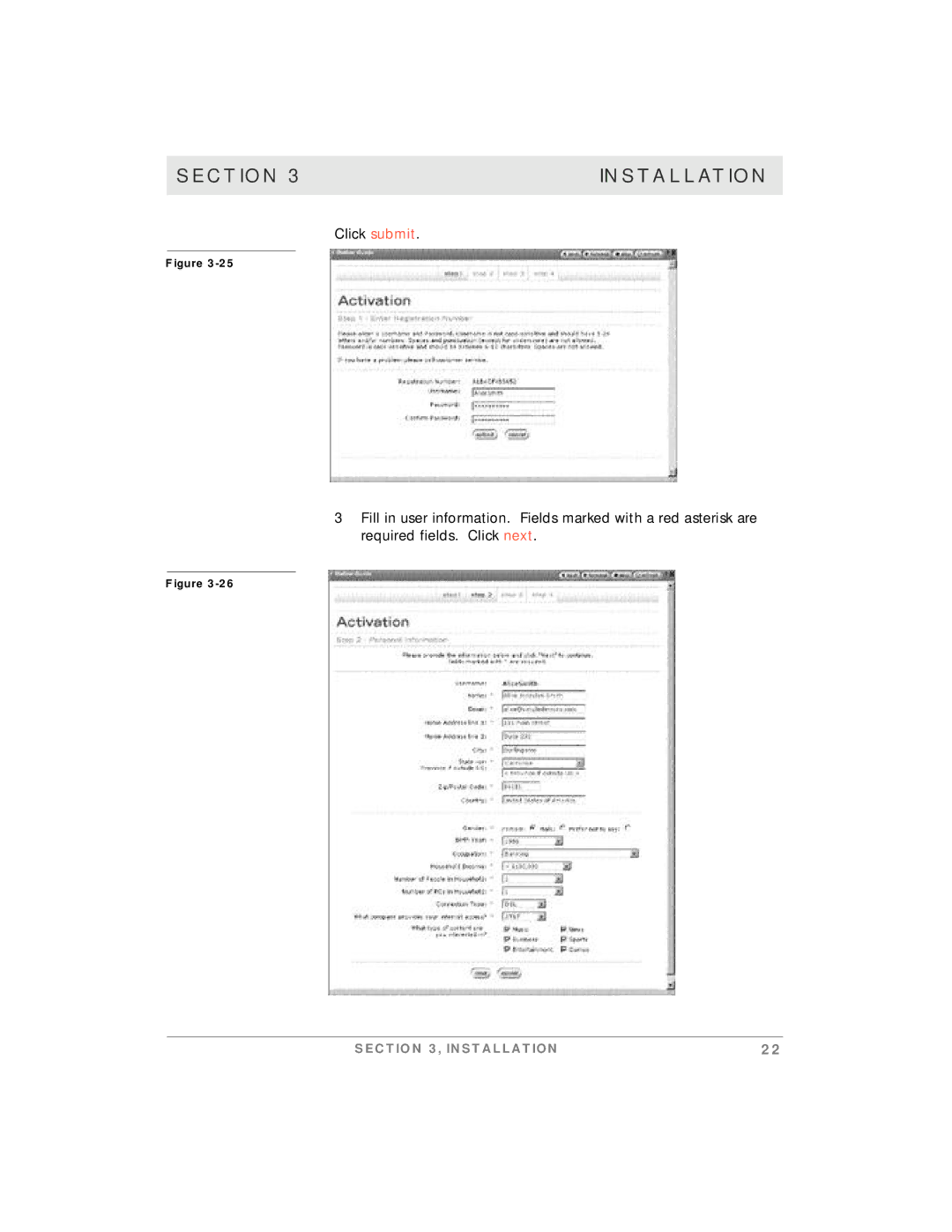 Motorola simplefi manual Section Installation 