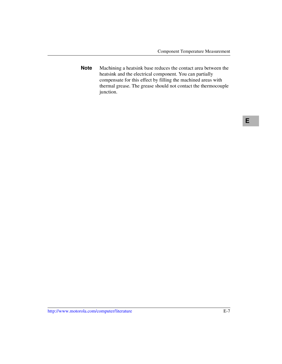 Motorola MVME5100, Single Board Computer manual Component Temperature Measurement 