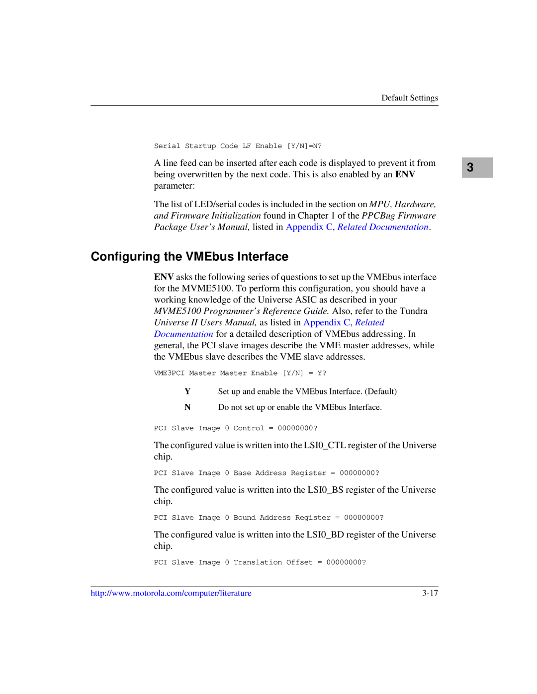 Motorola MVME5100, Single Board Computer manual Configuring the VMEbus Interface 