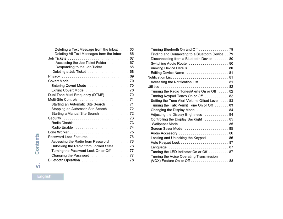 Motorola SL7550 manual Contents 