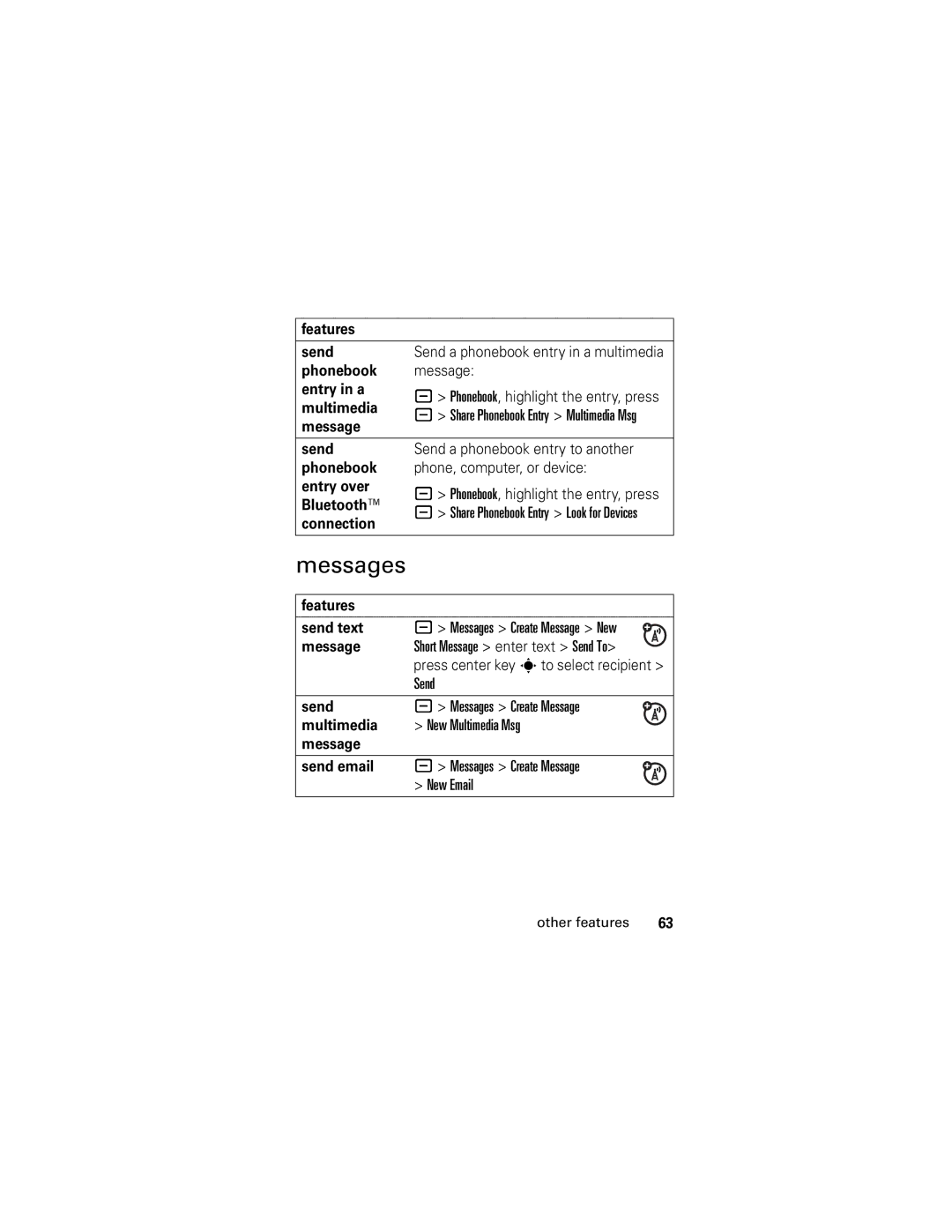 Motorola SLVR GSM manual Messages 