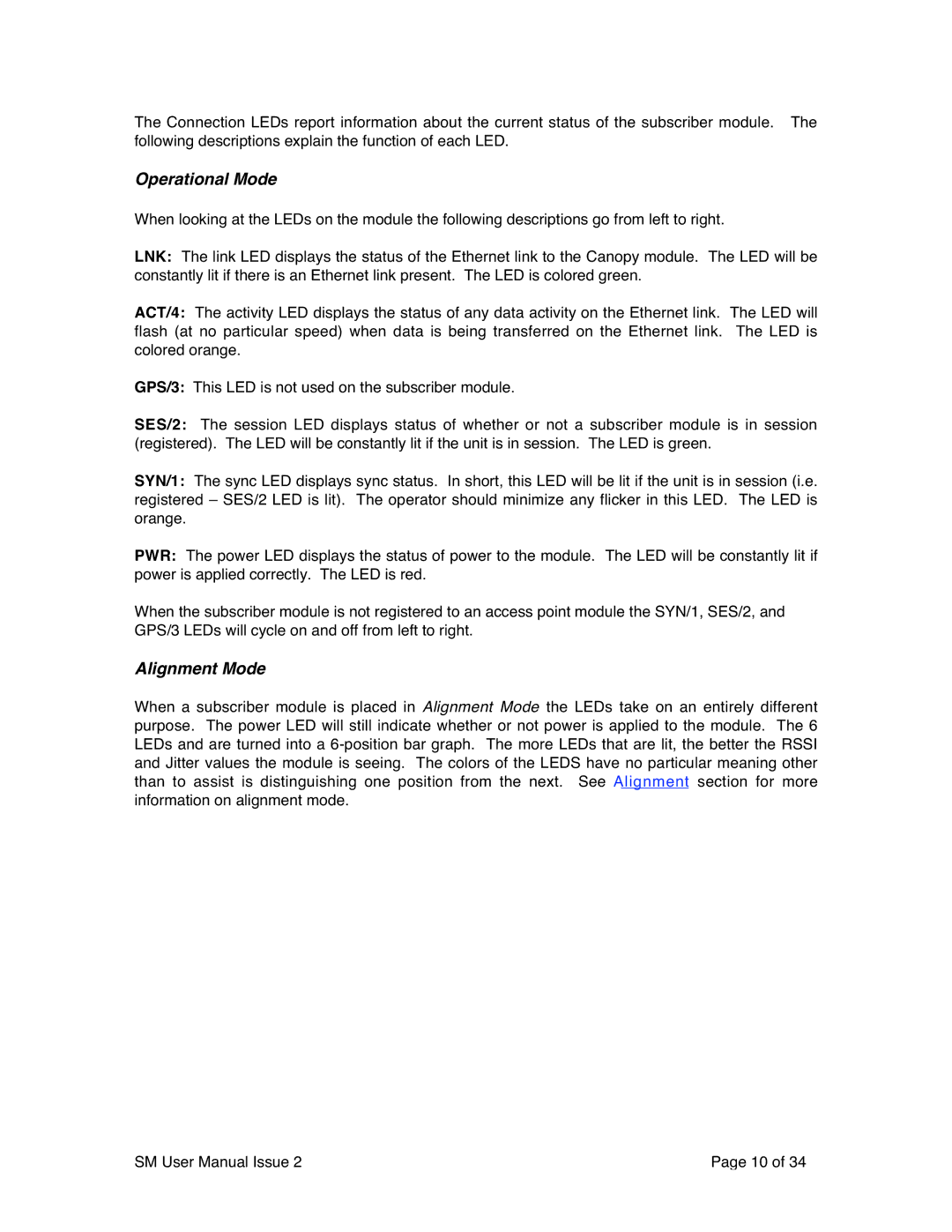 Motorola SM02-UG-en user manual Operational Mode 