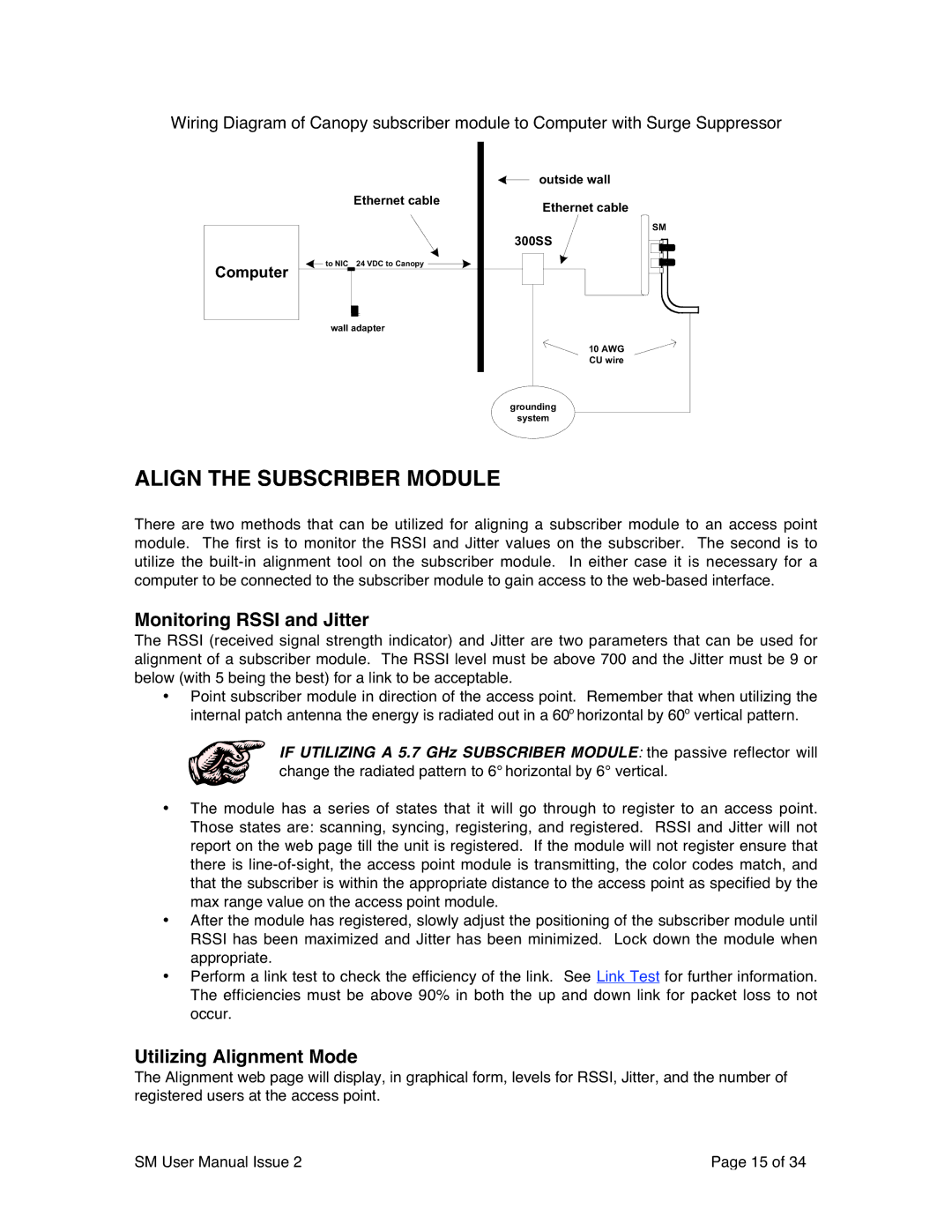 Motorola SM02-UG-en user manual Align the Subscriber Module, Computer 