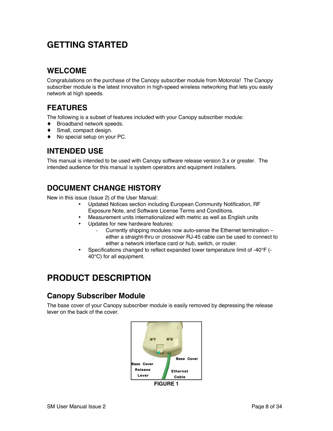 Motorola SM02-UG-en user manual Getting Started, Product Description 