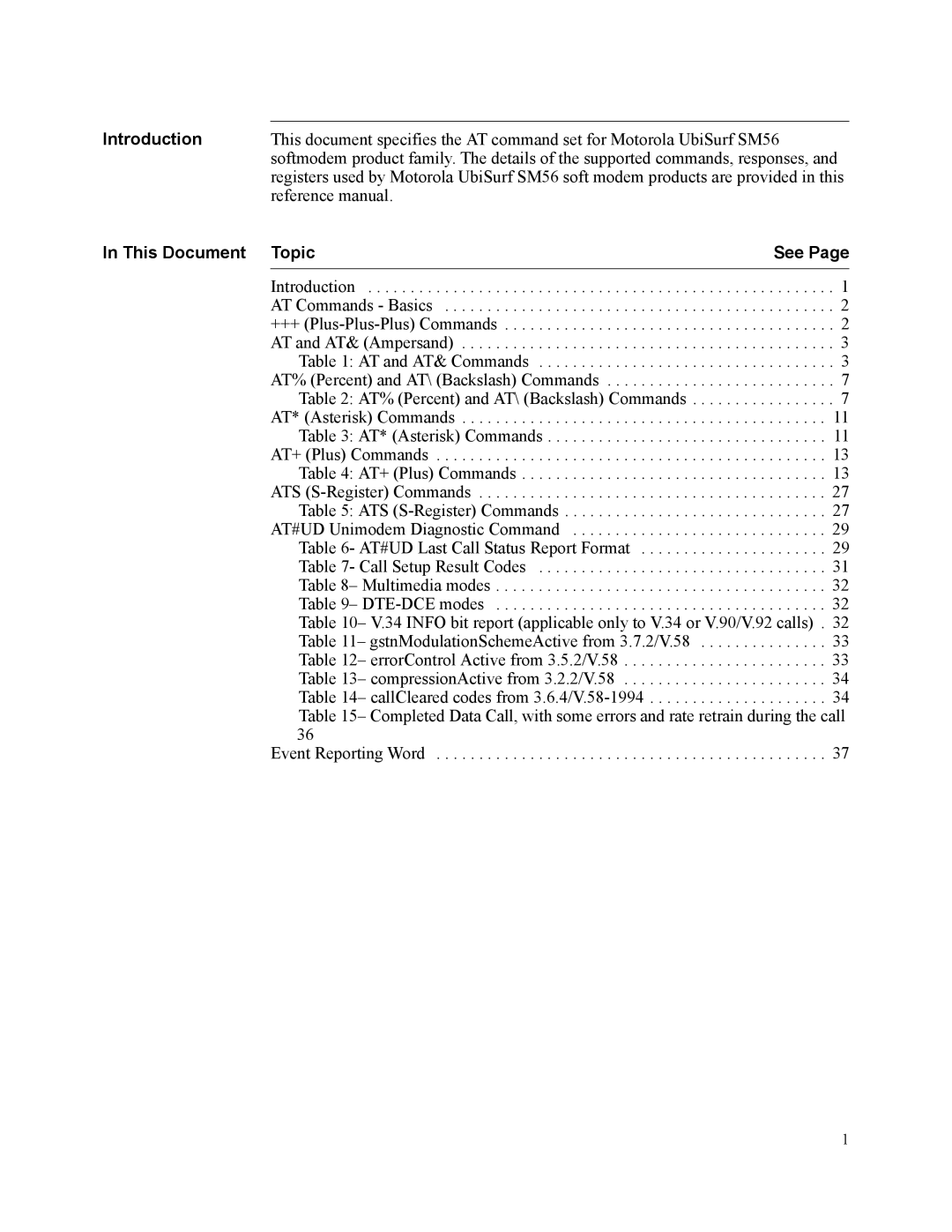 Motorola SM56 manual Introduction 