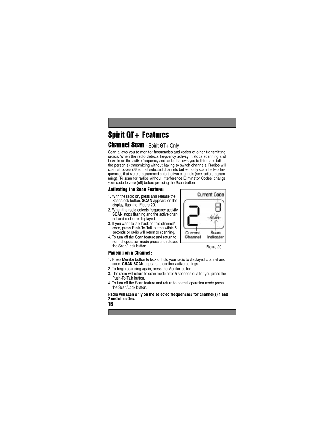 Motorola Spirit GT manual Display, flashing. Figure, Nel and code are displayed, To turn off, Scan/Lock button 