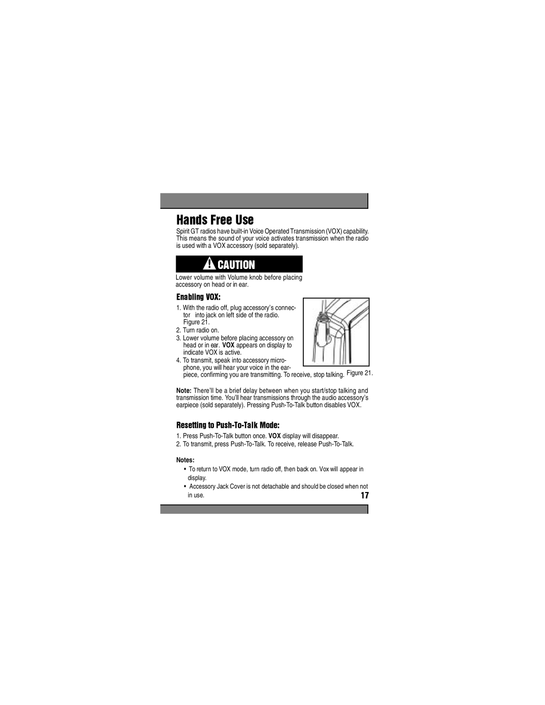 Motorola Spirit GT manual Turn radio on, Indicate 