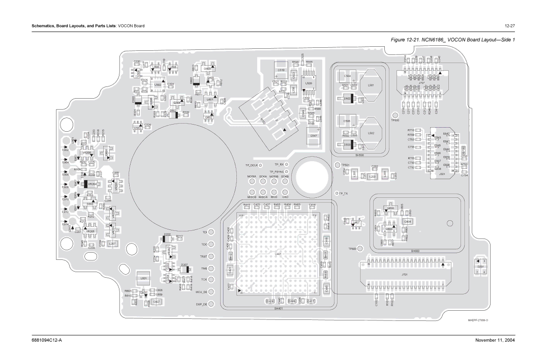 Motorola SSETM 5000 service manual NCN6186 Vocon Board Layout-Side 