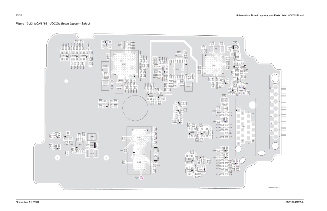 Motorola SSETM 5000 service manual NCN6186 Vocon Board Layout-Side 