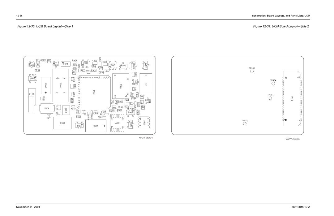 Motorola SSETM 5000 service manual UCM Board Layout-Side 