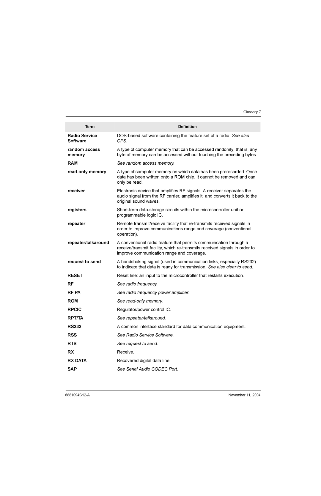 Motorola SSETM 5000 service manual Reset 