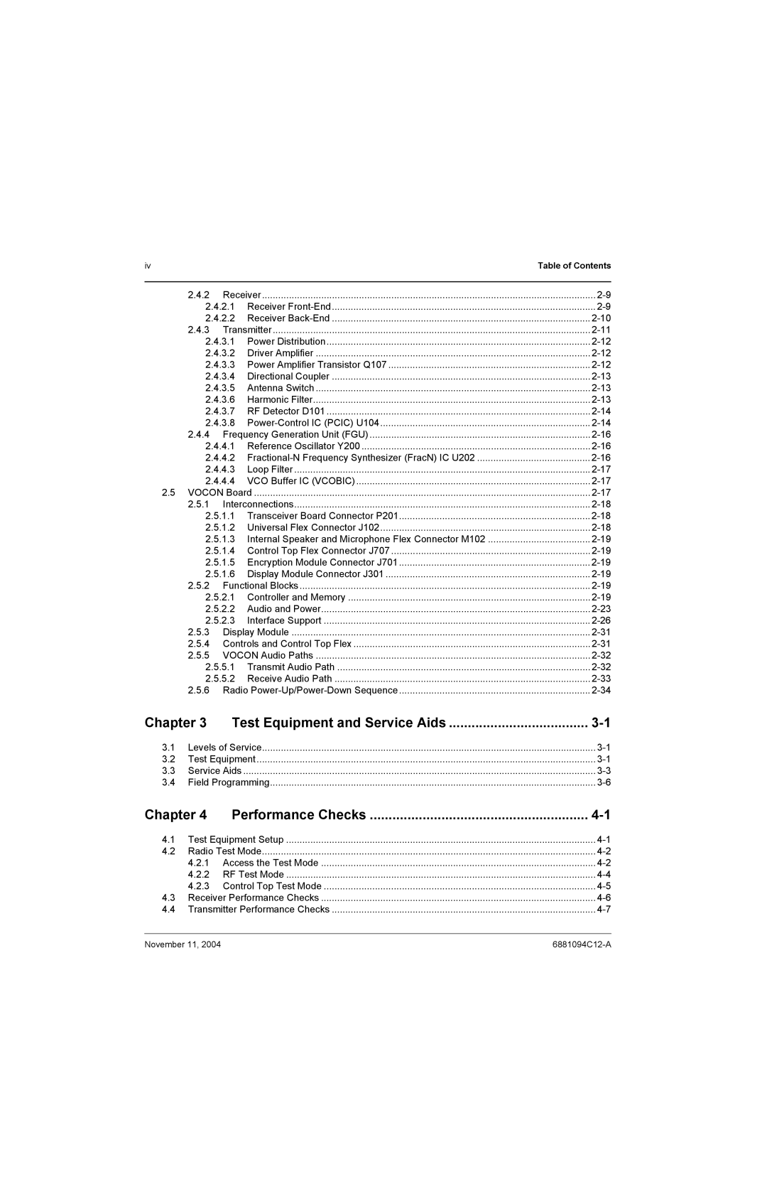 Motorola SSETM 5000 service manual Chapter Performance Checks 