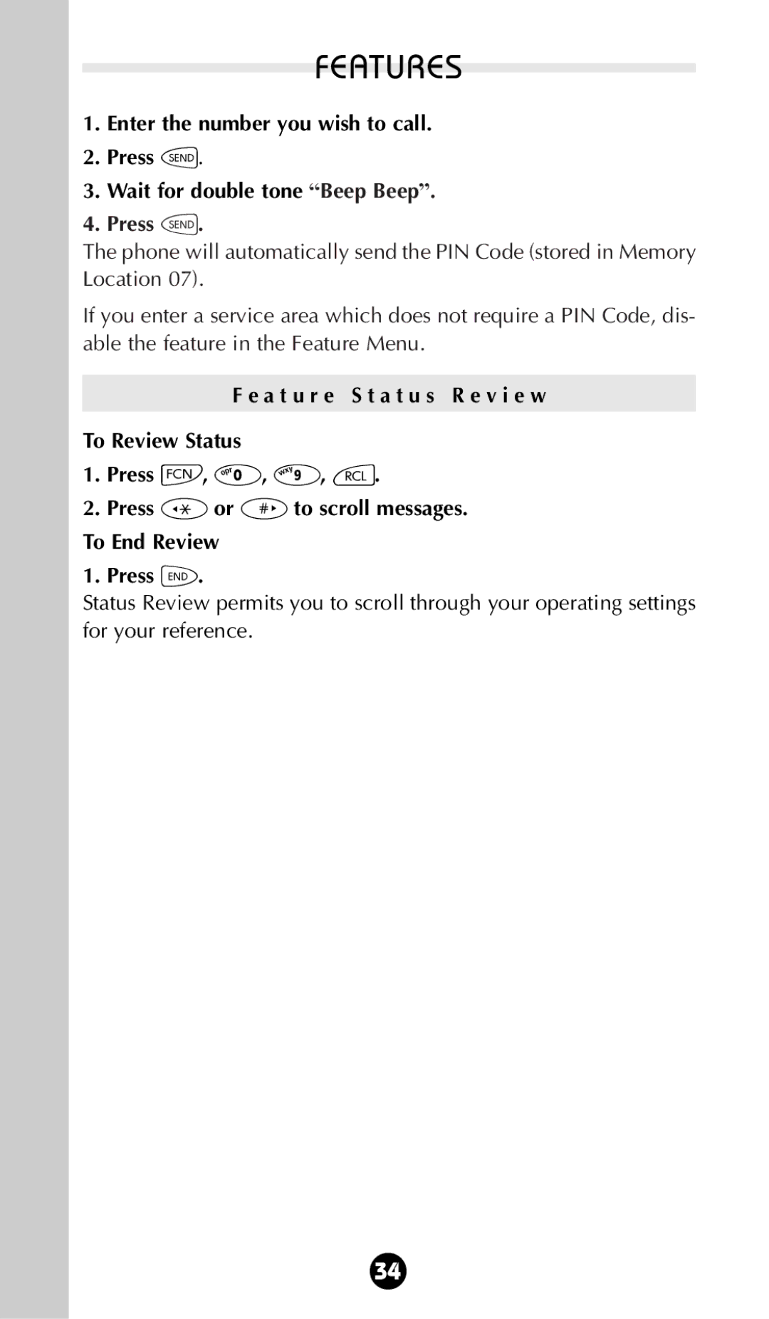 Motorola StarTAC 85 owner manual Press Í 