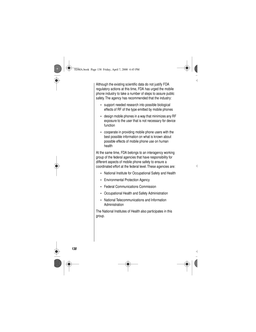 Motorola StarTAC specifications 138 