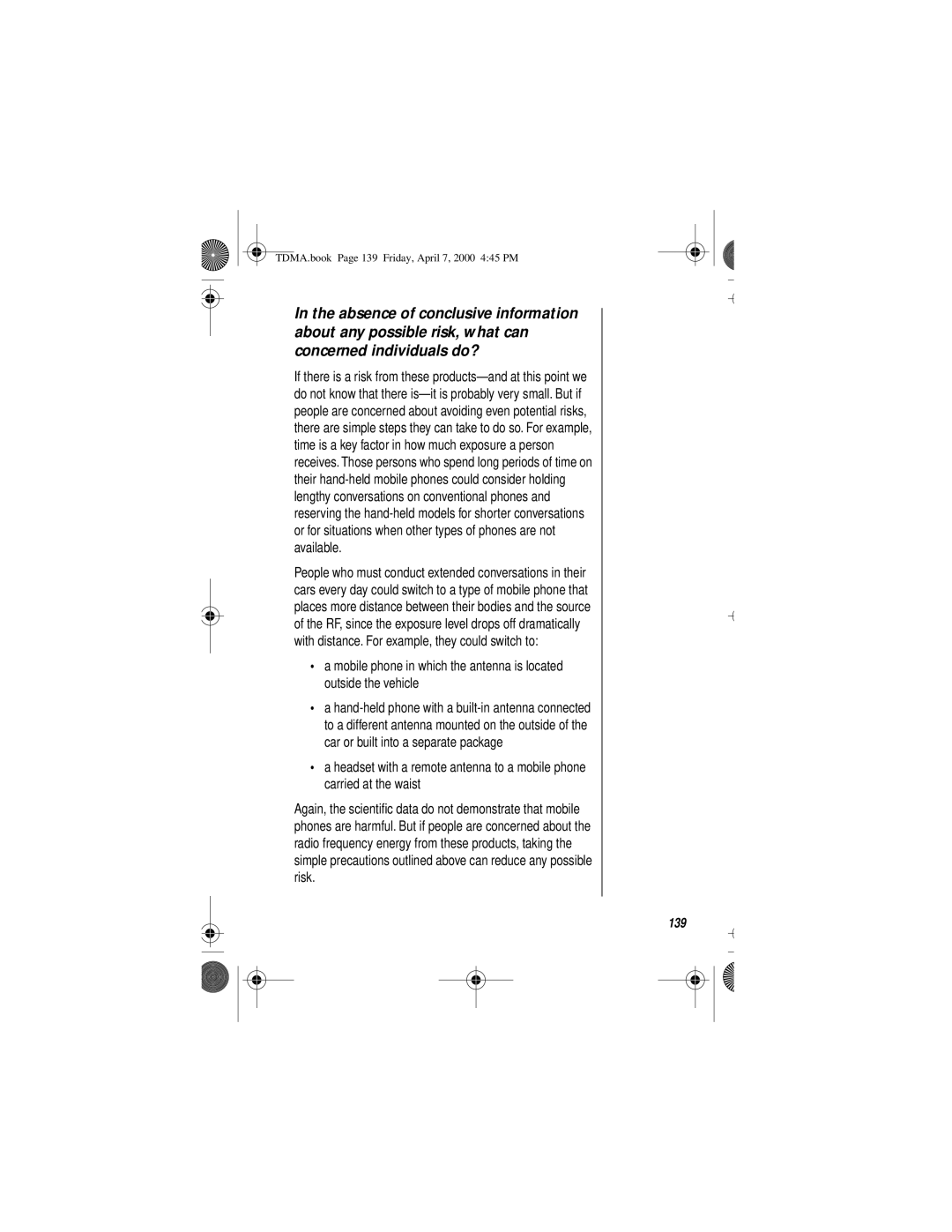 Motorola StarTAC specifications 139 