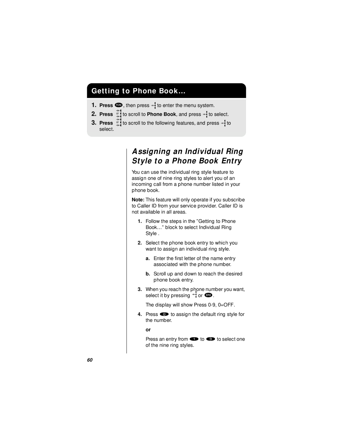 Motorola StarTAC specifications Assigning an Individual Ring Style to a Phone Book Entry 