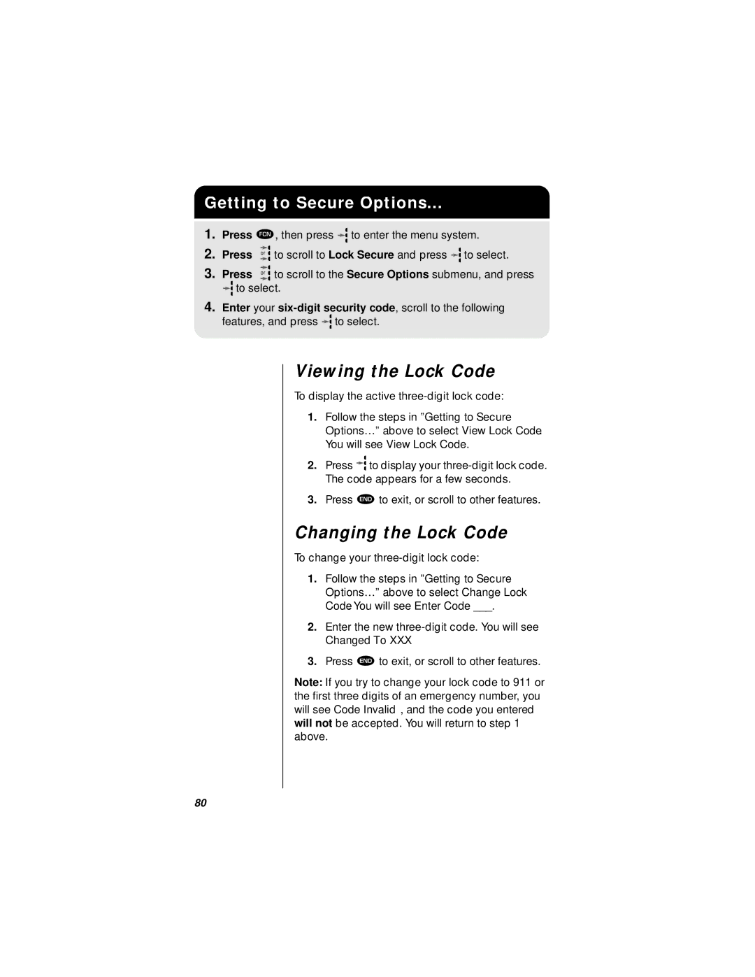 Motorola StarTAC specifications Viewing the Lock Code, Changing the Lock Code 