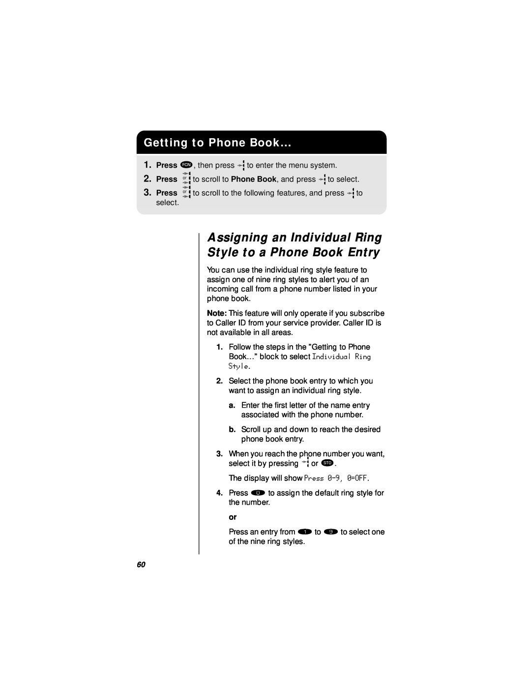 Motorola StarTAC specifications Assigning an Individual Ring Style to a Phone Book Entry, Getting to Phone Book 