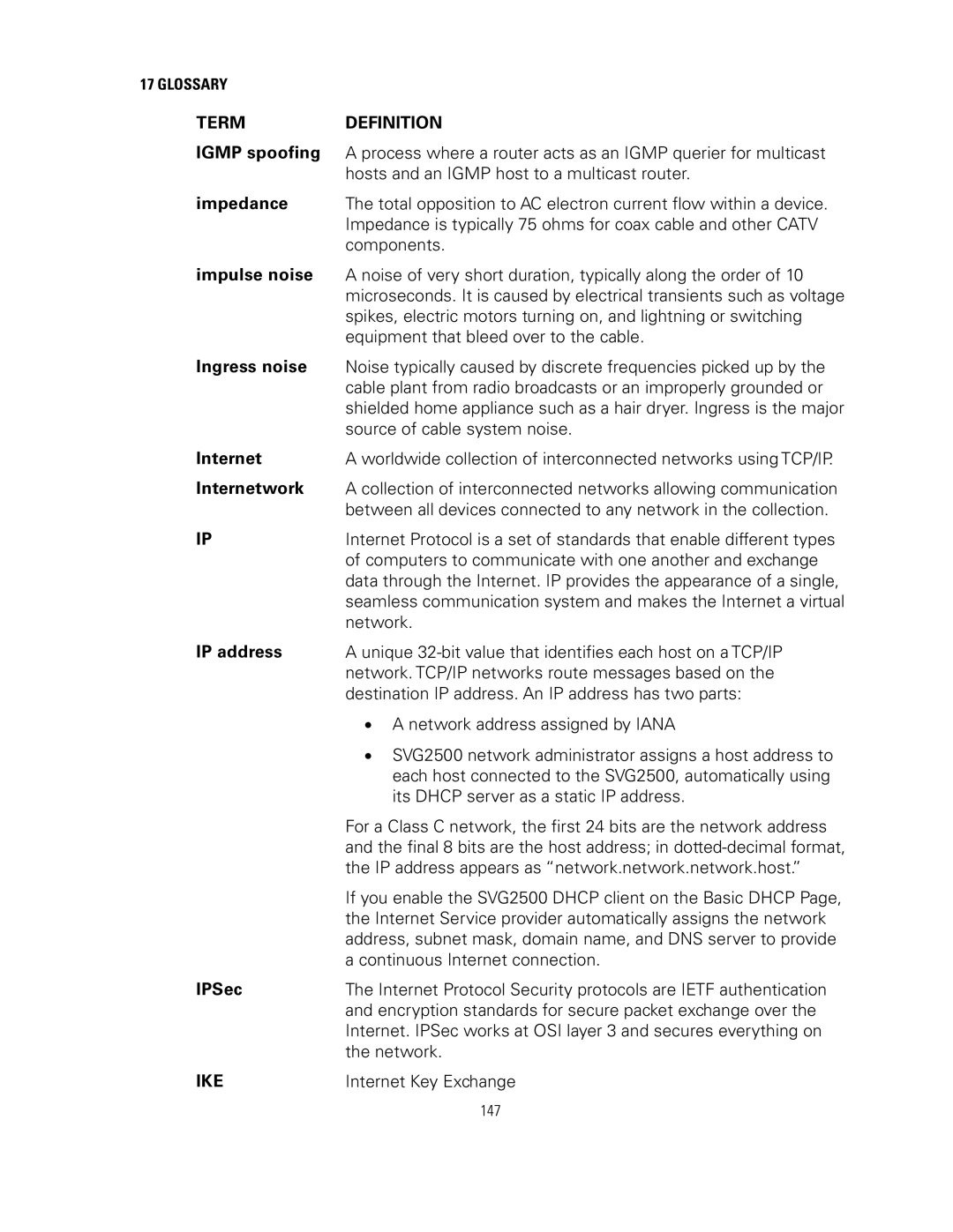 Motorola SVG2500 manual Ike 