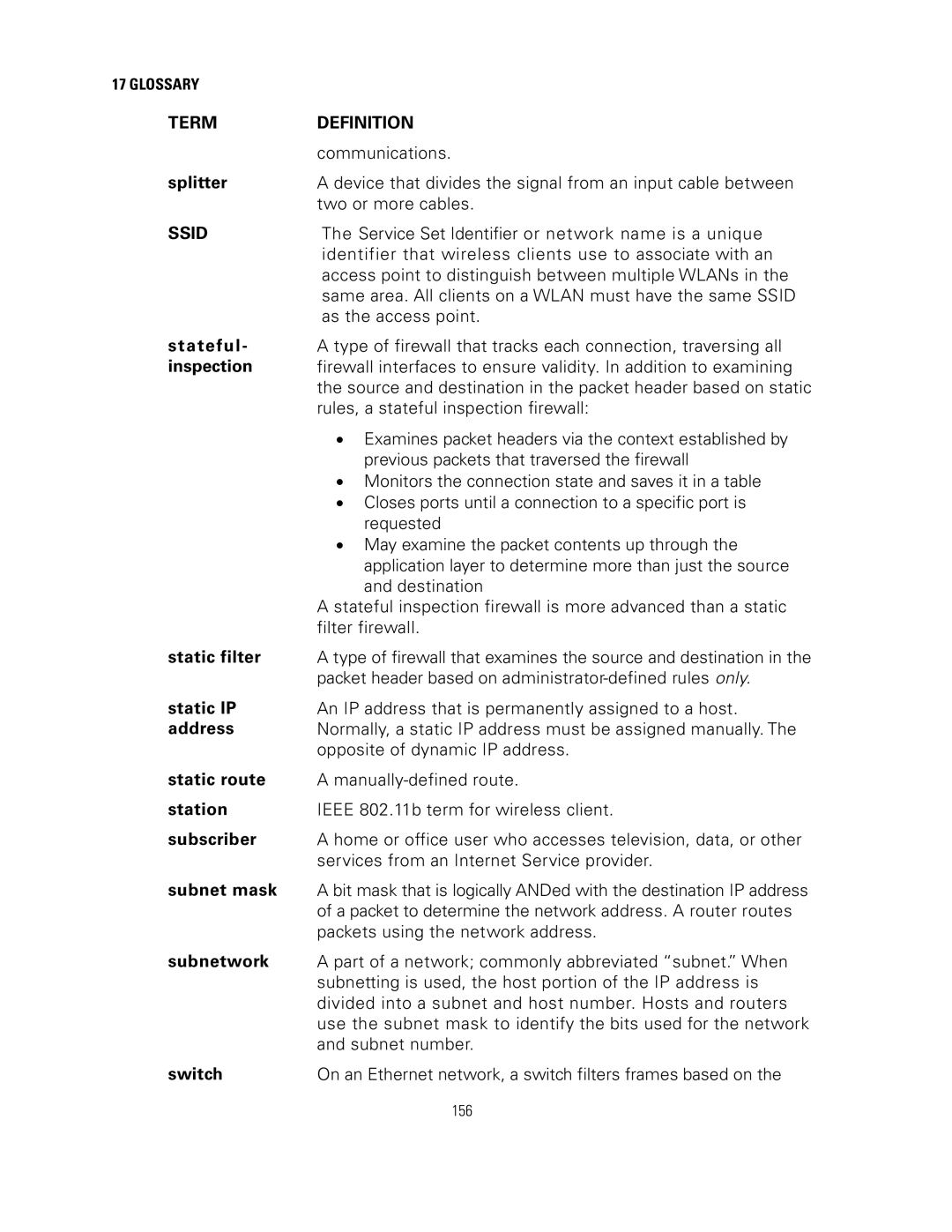 Motorola SVG2500 manual Ssid 