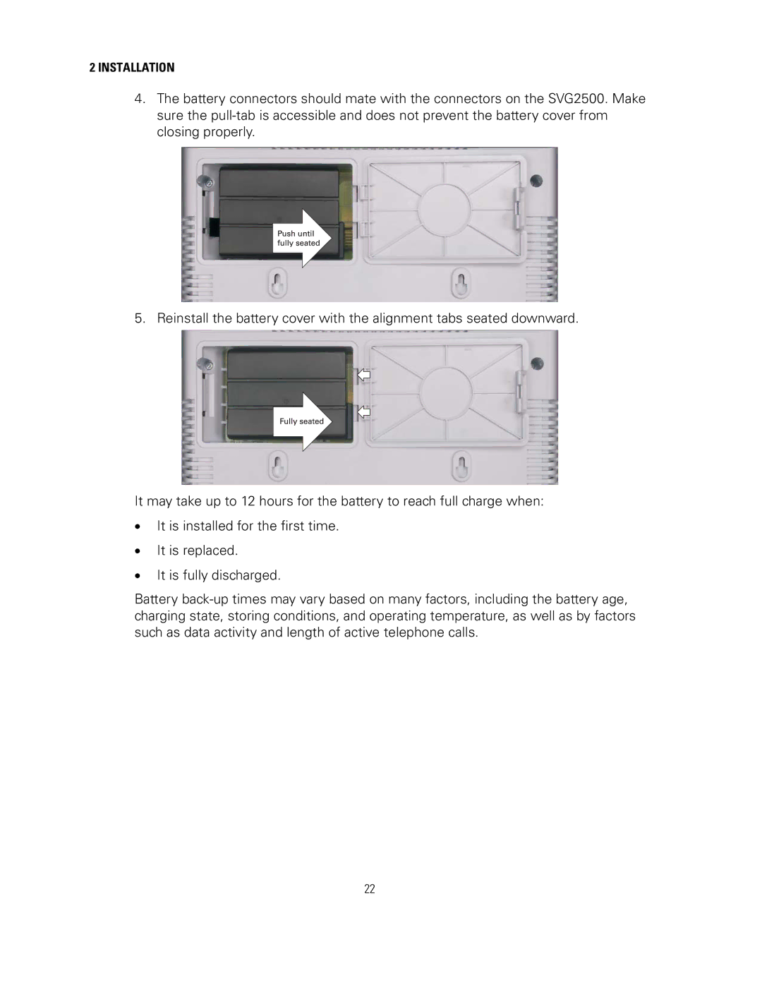 Motorola SVG2500 manual Installation 