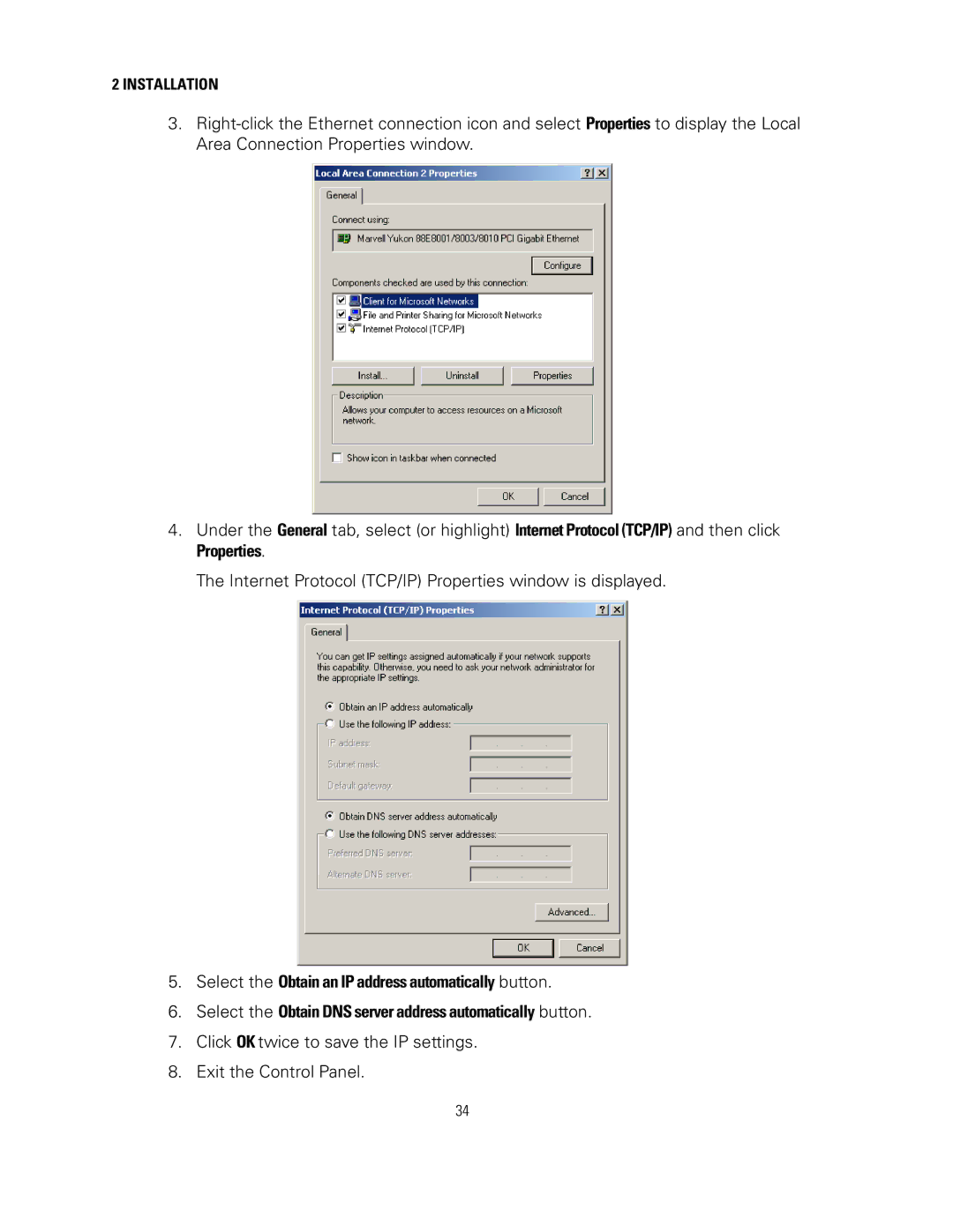 Motorola SVG2500 manual Installation 