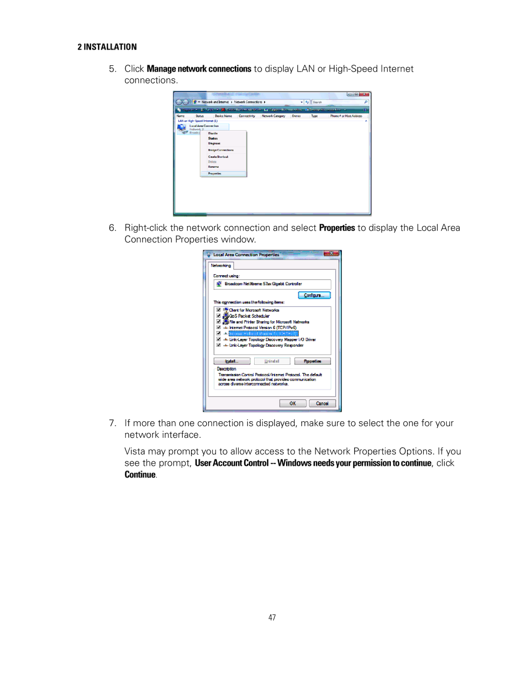 Motorola SVG2500 manual Installation 