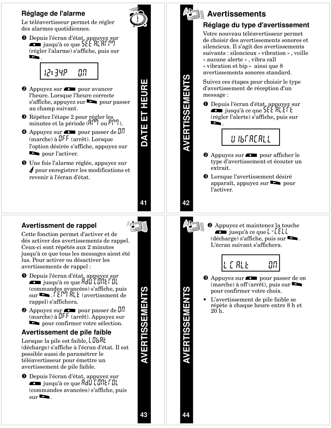 Motorola T10 manual Avertissements 