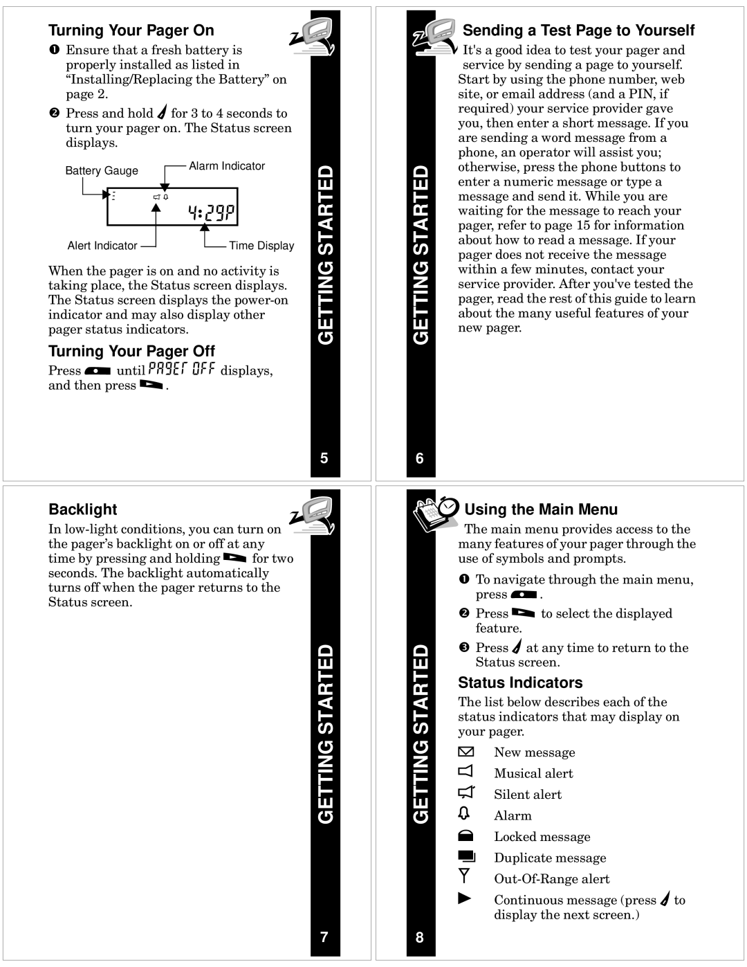 Motorola T10 manual Startedgetting 