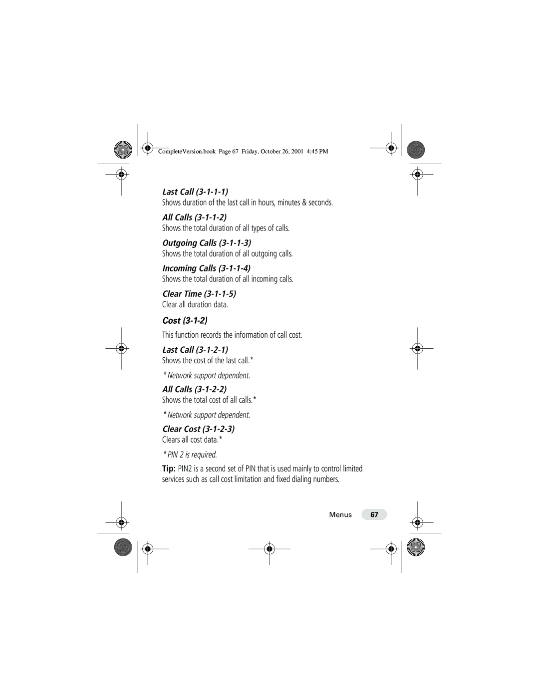 Motorola T190 manual Cost 