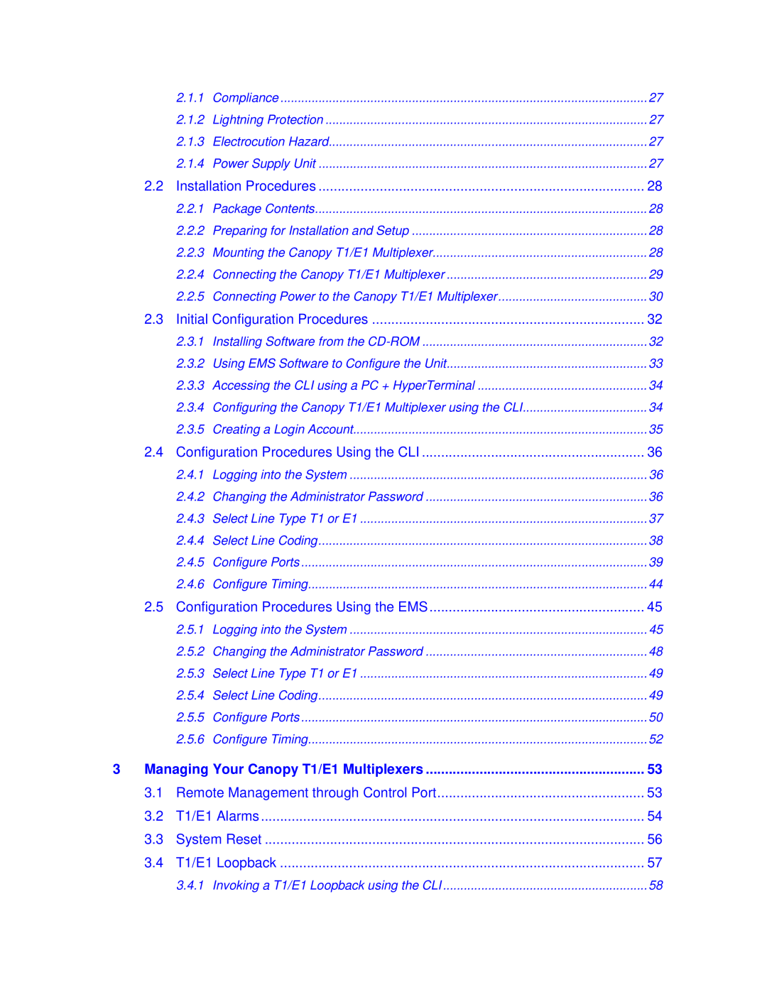 Motorola manual Managing Your Canopy T1/E1 Multiplexers 