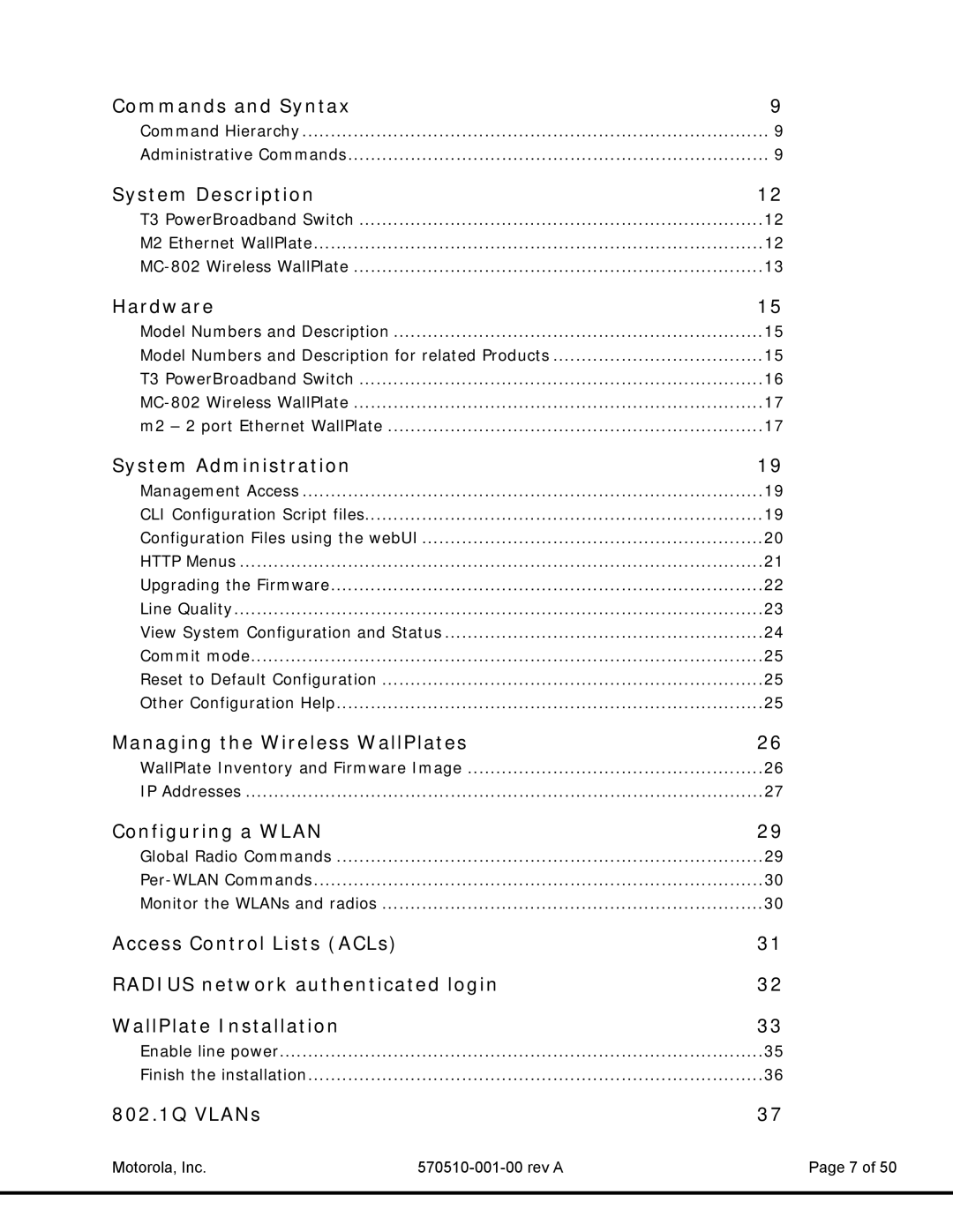 Motorola T3 Power Broadband manual Commands and Syntax 