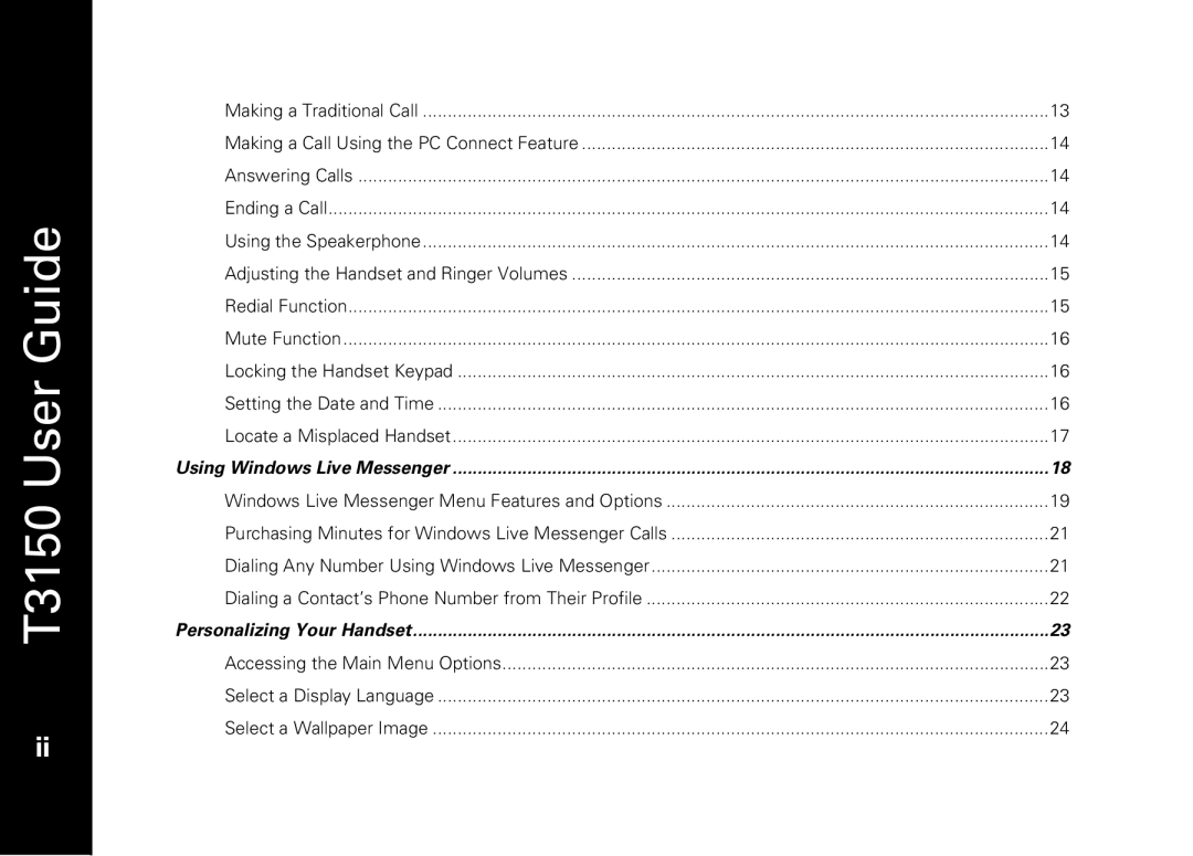 Motorola manual T3150 GuideUser 