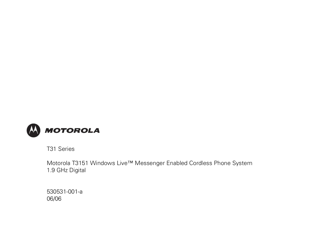 Motorola T3150 manual 