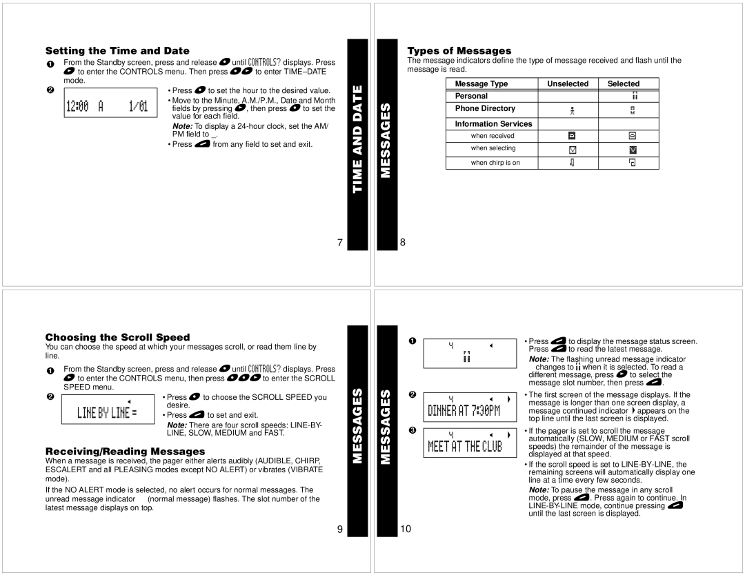 Motorola T340 manual 1200 a, § § § $, Dinner AT 730PM Meet AT the Club 