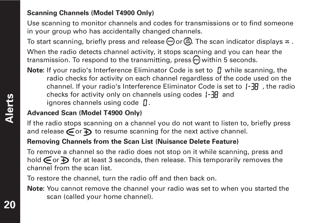 Motorola T4900, T4800 manual Alerts 