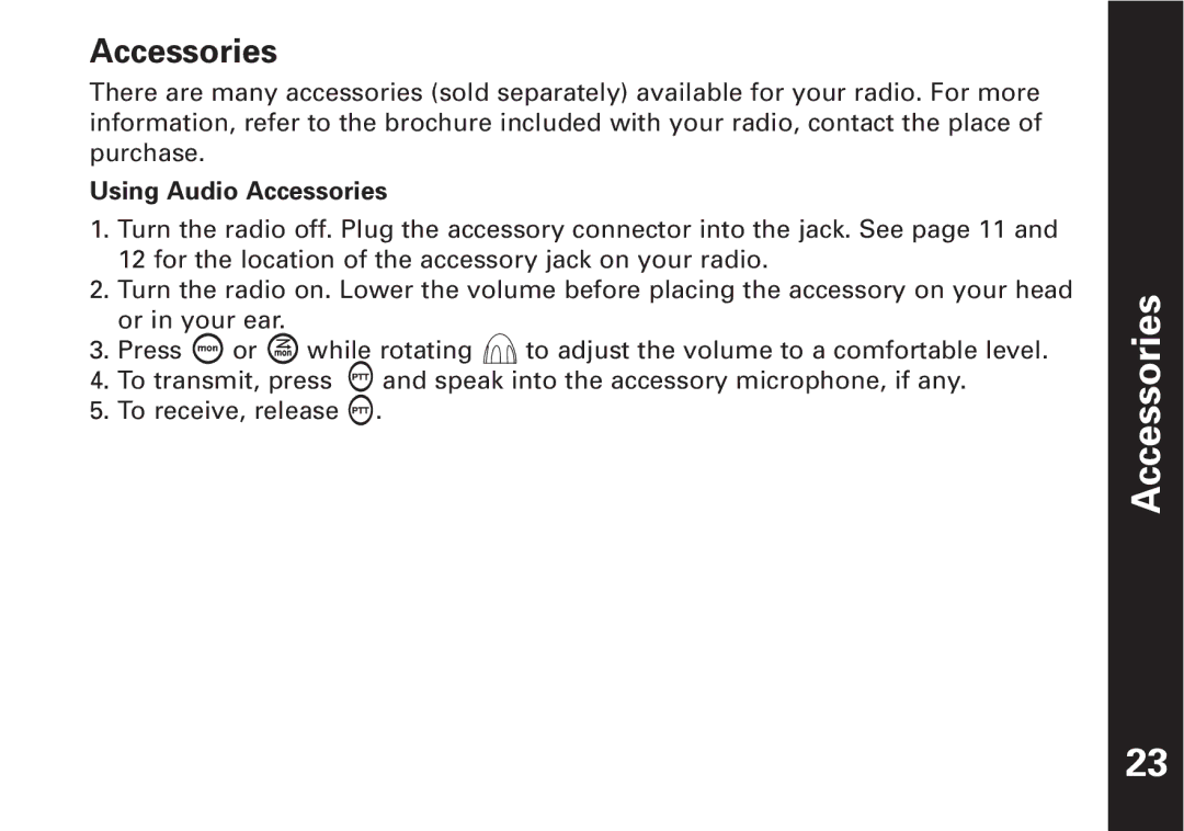 Motorola T4800, T4900 manual Accessories 