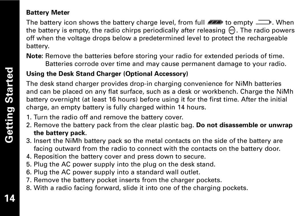 Motorola T5530, T5550 manual Getting Started 