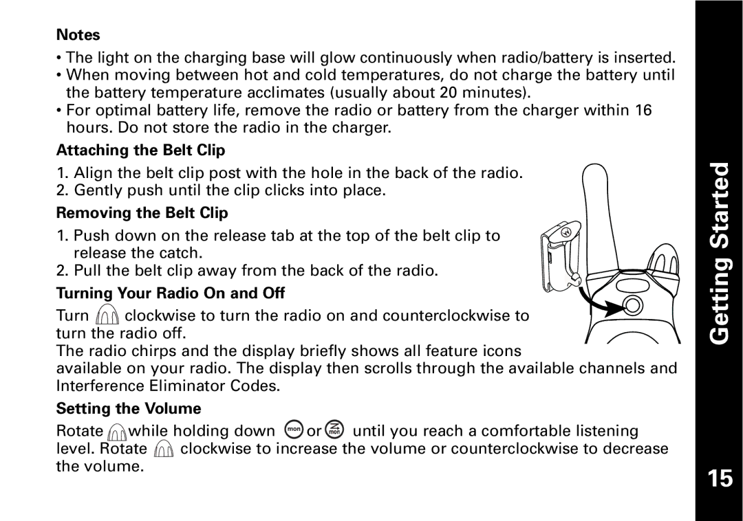 Motorola T5530, T5550 manual Getting Started 