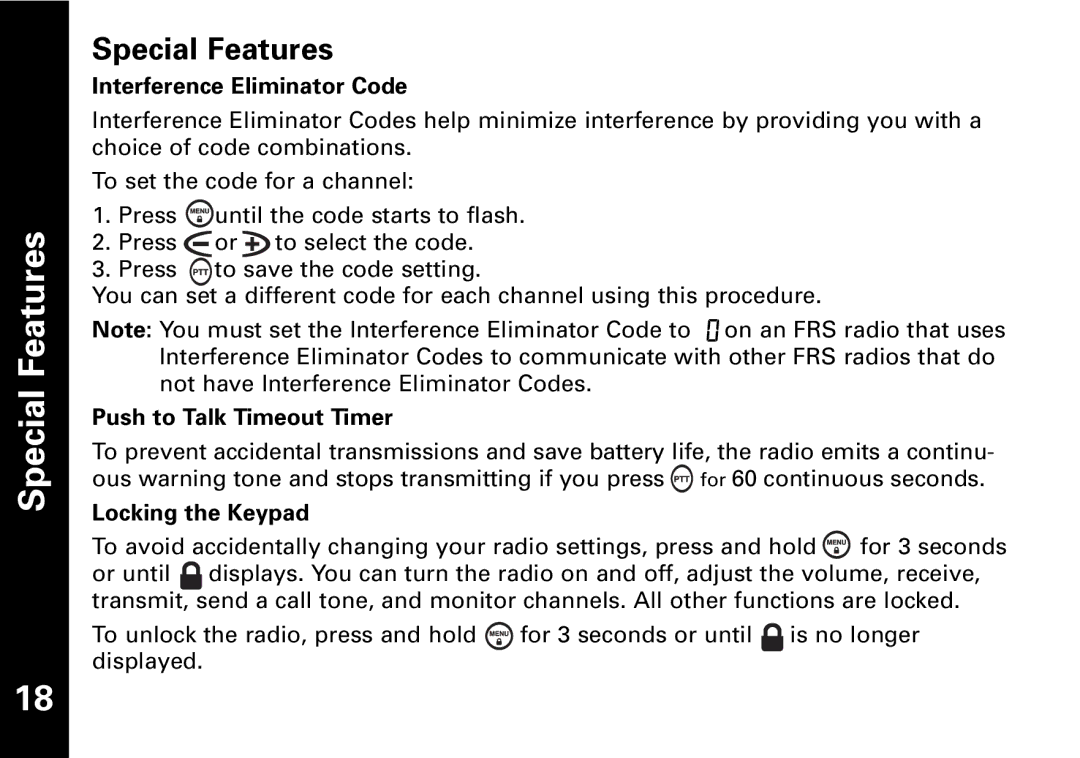 Motorola T5530, T5550 manual Special Features 