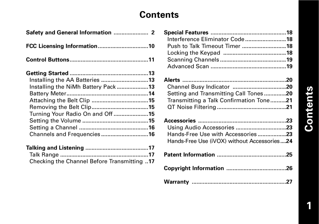 Motorola T5530, T5550 manual Contents 