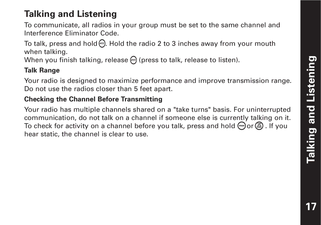 Motorola T5550, T5500 manual Talking and Listening 